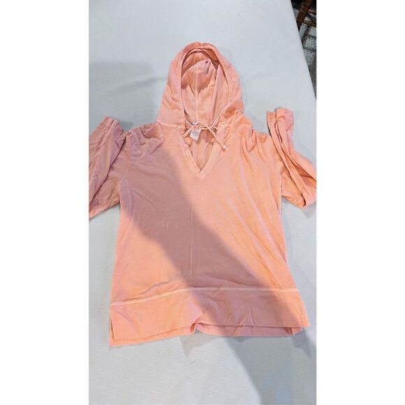 Fresh Produce Women's Hoodie Long Sleeve Pullover Sweatshirt Peach Size Small - Picture 3 of 10